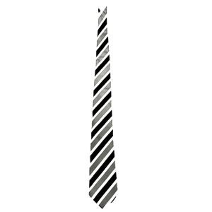 Donald J Trump Signature Collection Men's‎ Striped Silk Necktie Black Gray White